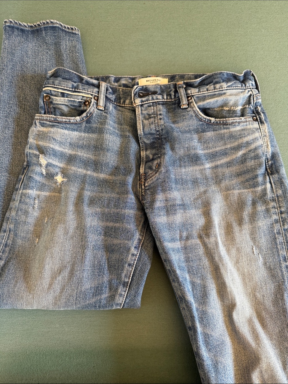 Moussy Vintage Distressed Ankle Jeans size 28